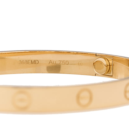 Cartier 18K Yellow Gold LOVE Bracelet 18 7 of 9