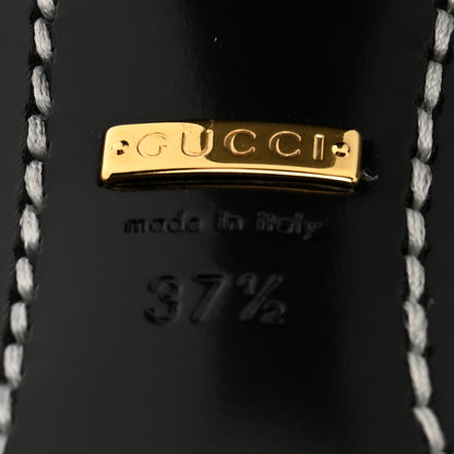 Gucci Calfskin Horsebit Elizabeth Ankle Boots 37.5 Black 8 of 9
