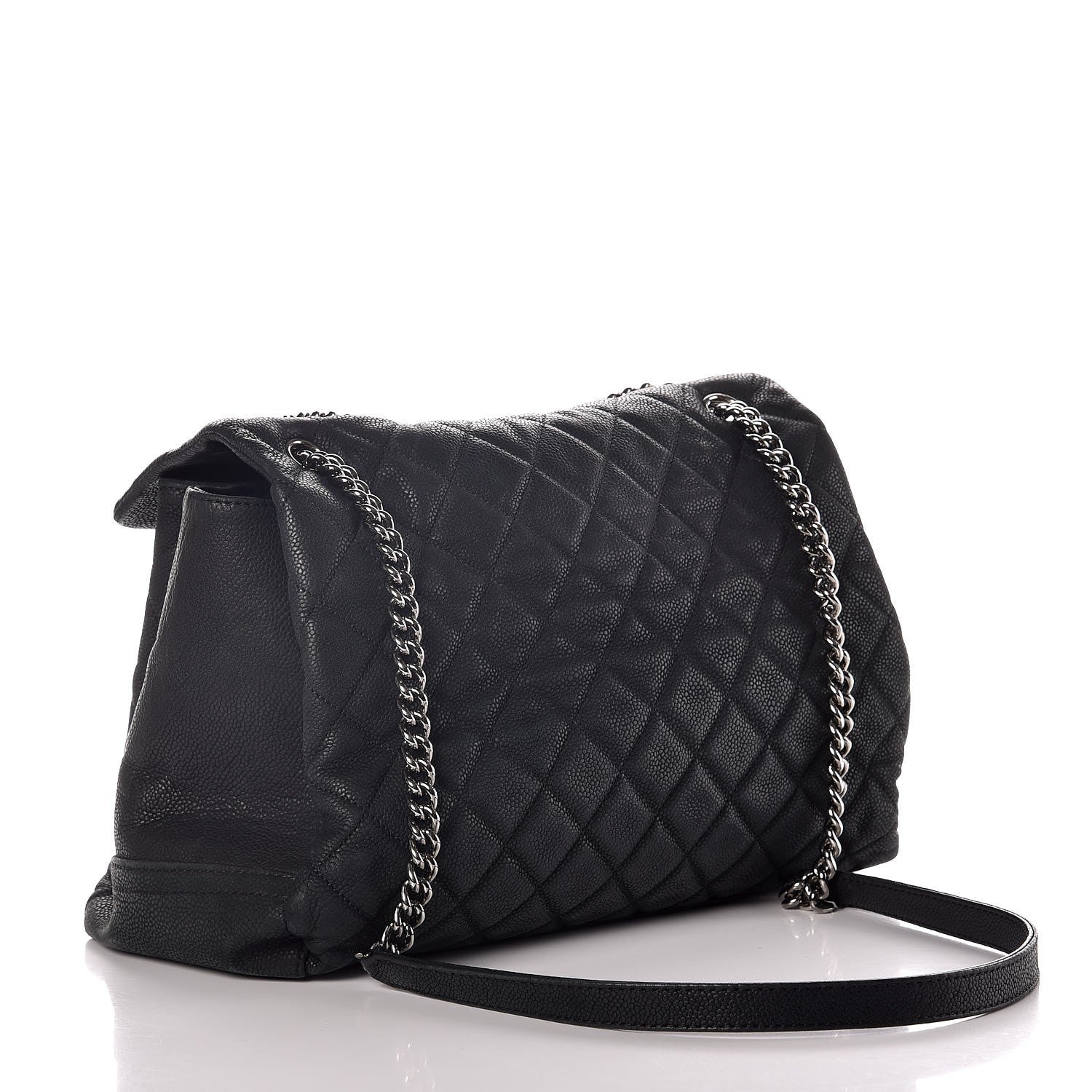 Chanel Iridescent Caviar Medium Lady Pearly Flap Black 3 of 13