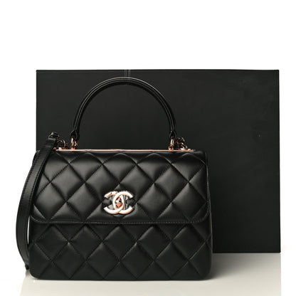 Chanel Lambskin Quilted Small Trendy CC Dual Handle Flap Bag Black 11 of 11