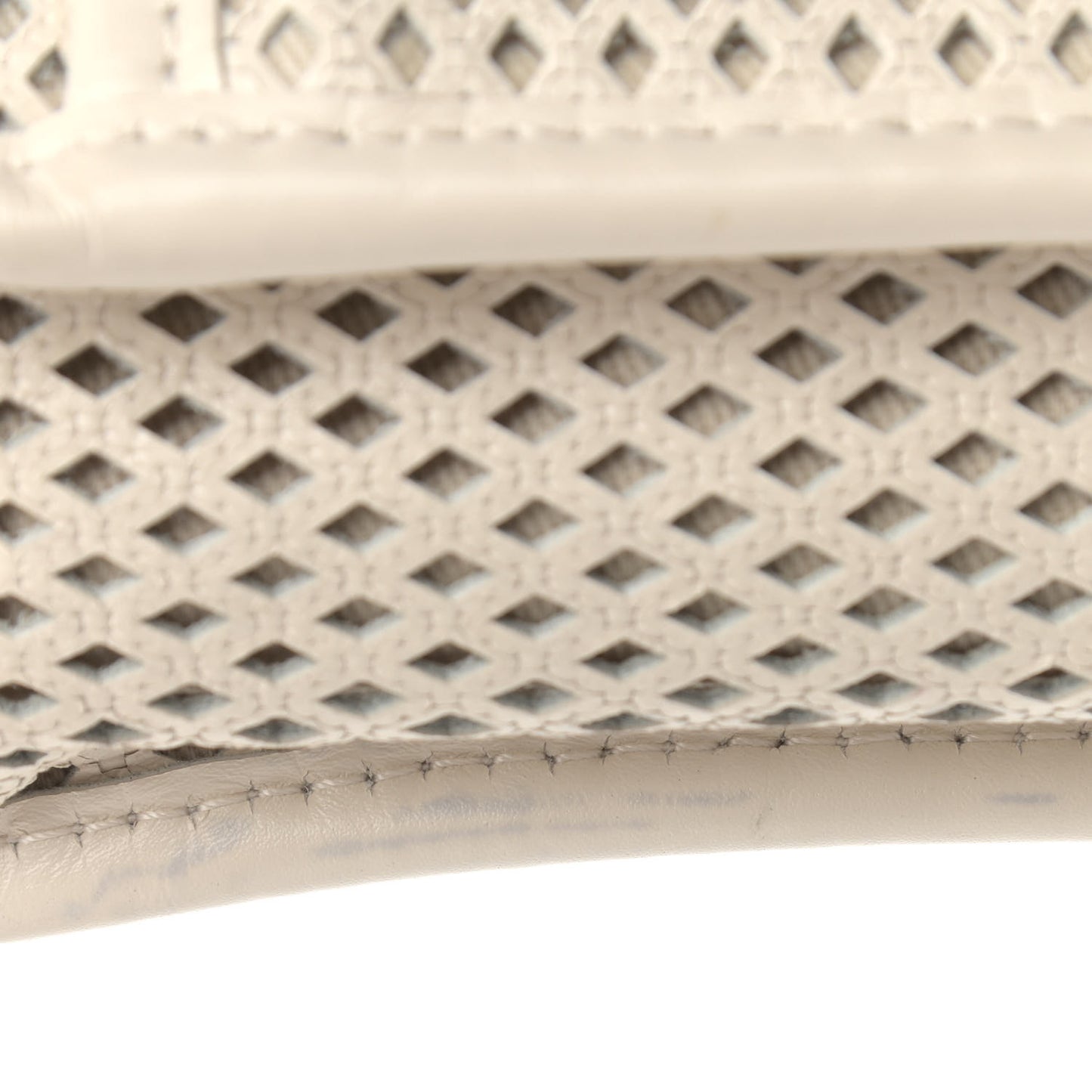 Perforated Calfskin Up In The Air Flap White