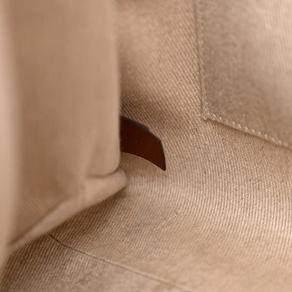 Chloe Linen Calfskin Medium Woody Ribbon Tote White Brown 12 of 17