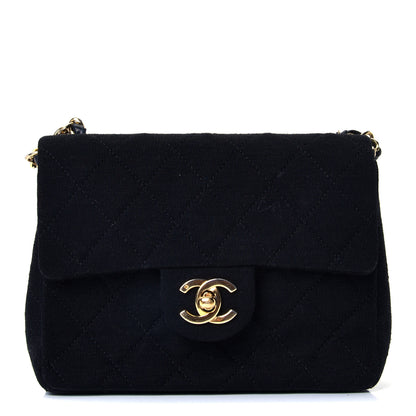 Chanel Jersey Quilted Mini Square Flap Black 1 of 4