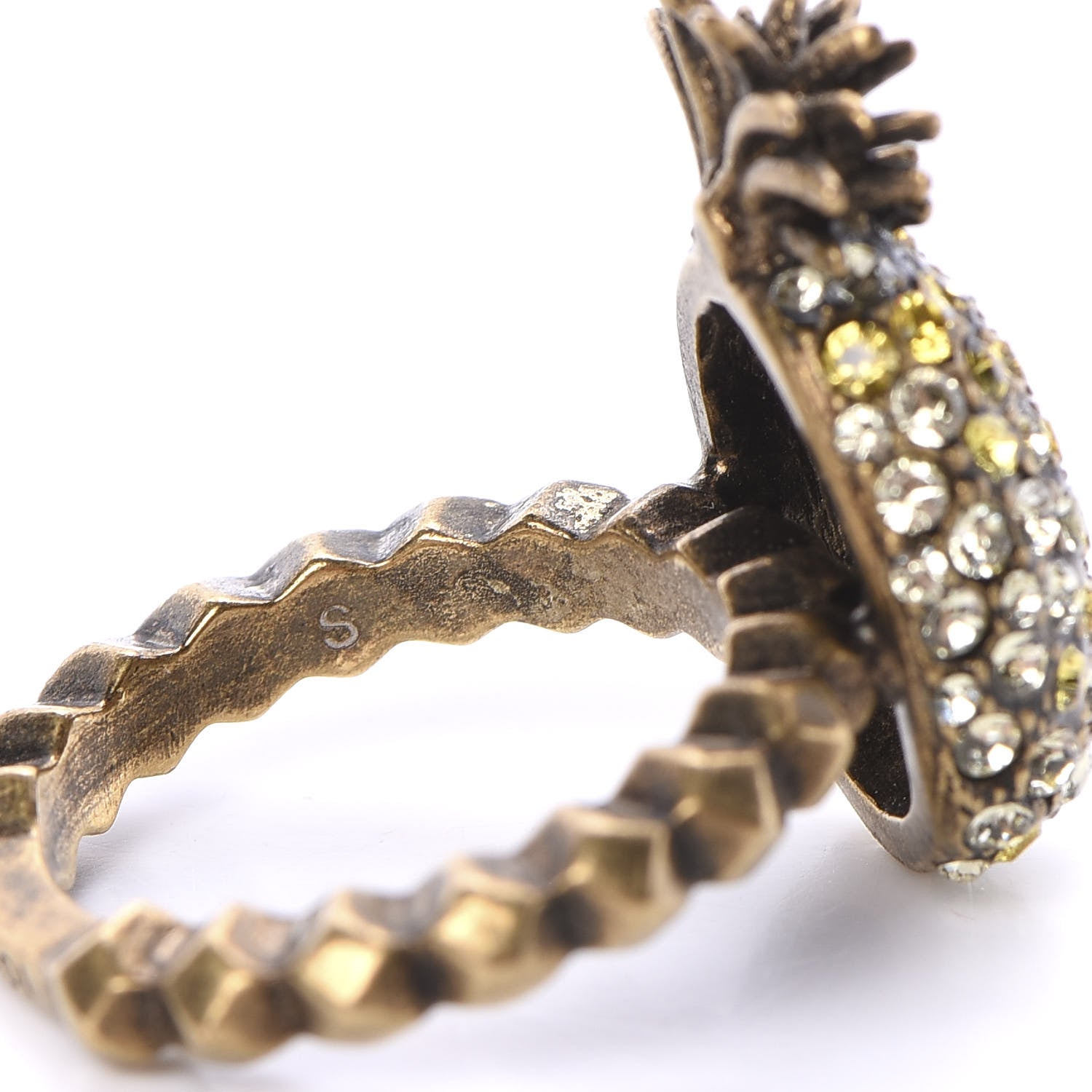 Gucci Crystal Pineapple Motif Ring S 6 of 8