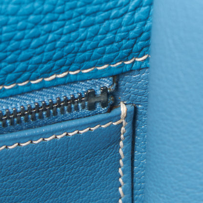 Hermes Togo Kelly Sellier 35 Blue Jean 25 of 35
