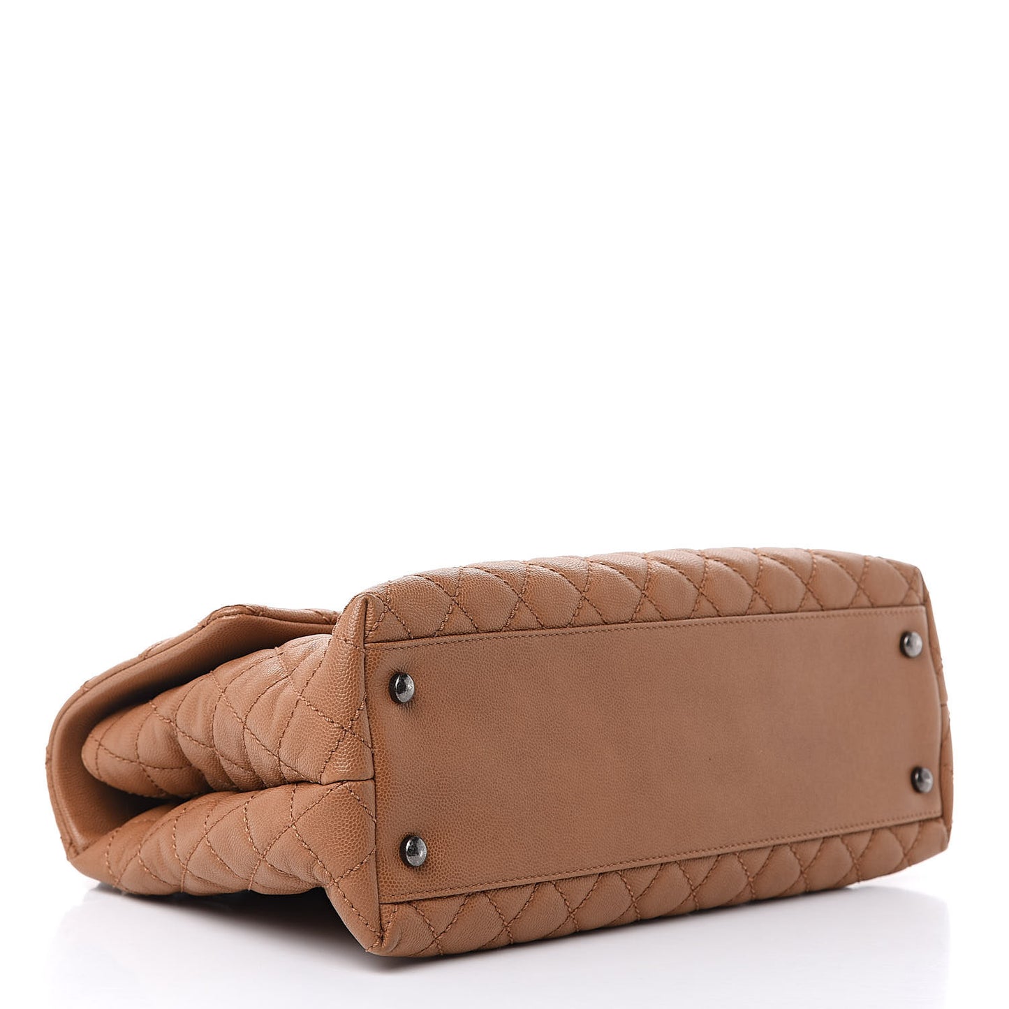 Caviar Quilted Medium Coco Handle Flap Camel