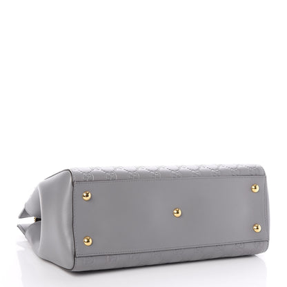 Gucci Soft Guccissima Signature Medium Shoulder Tote Bag Deep Grey 4 of 7