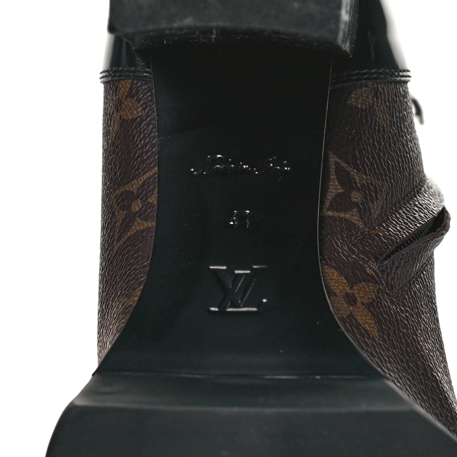Louis Vuitton Patent Calfskin Monogram Star Trail Ankle Boots 41 Black 9 of 9