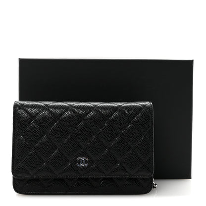 Chanel Caviar Quilted Wallet on Chain WOC Black 12 of 12