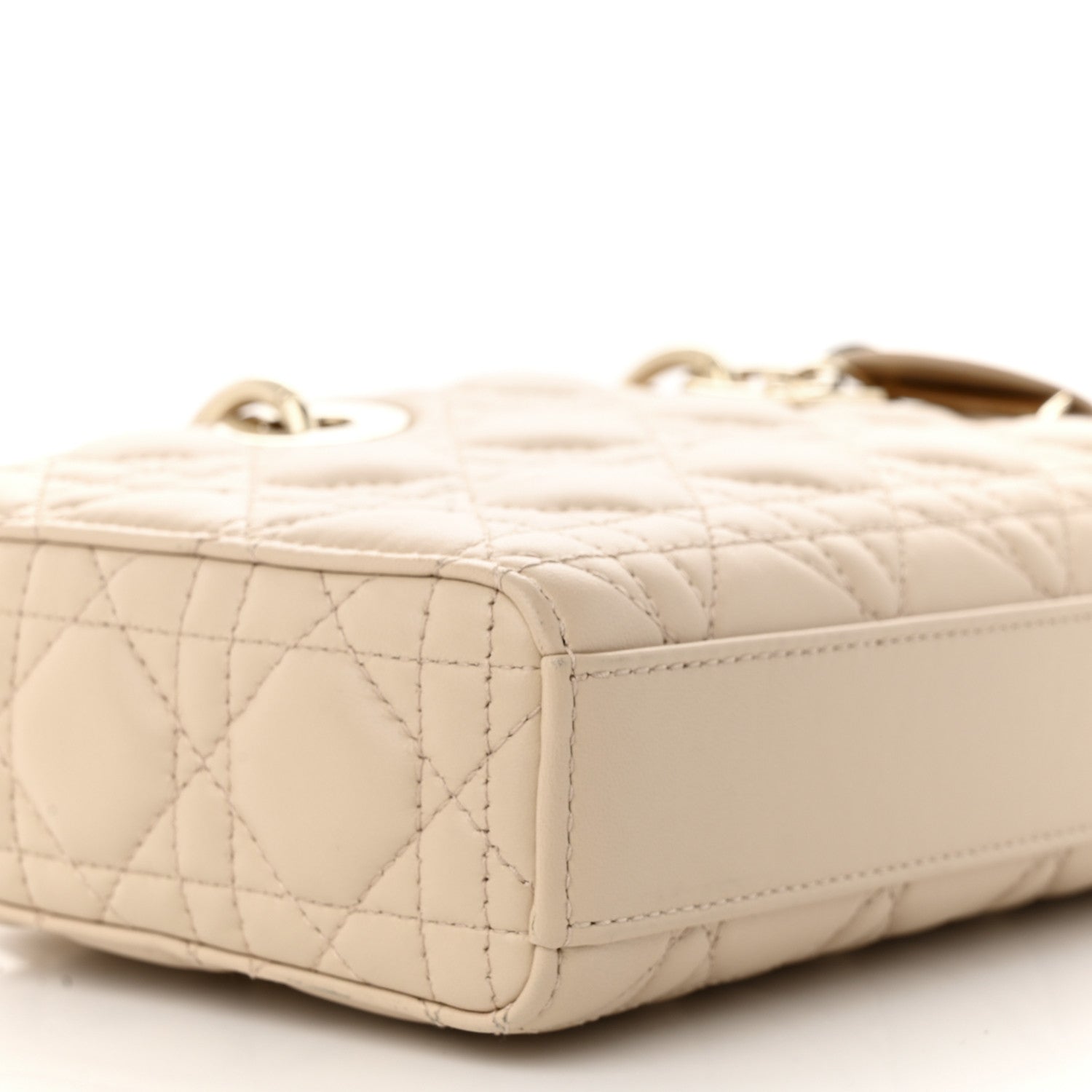 Christian Dior Lambskin Cannage Medium Lady D-Joy Sand 9 of 10