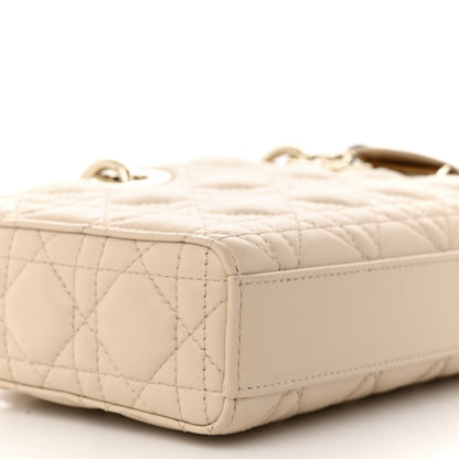 Christian Dior Lambskin Cannage Medium Lady D-Joy Sand 9 of 10