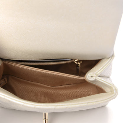 Chanel Iridescent Caviar Quilted Extra Mini Coco Handle Flap Ivory 5 of 10