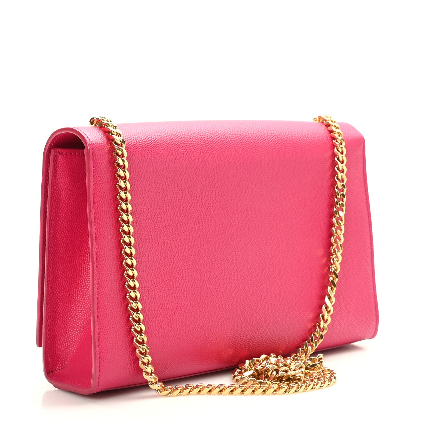Saint Laurent Grain De Poudre Medium Monogram Kate Satchel Lipstick Fuchsia 3 of 10