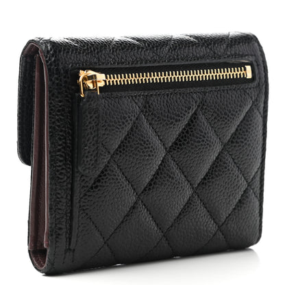 Chanel Caviar Quilted Compact Flap Wallet Black 3 of 8
