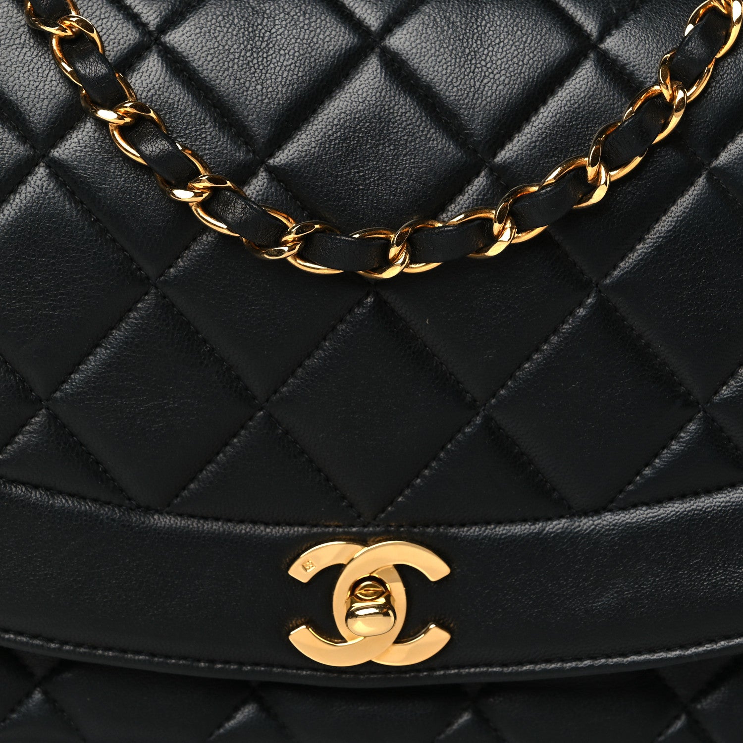 Chanel Lambskin Quilted Medium Single Flap Black 8 of 10
