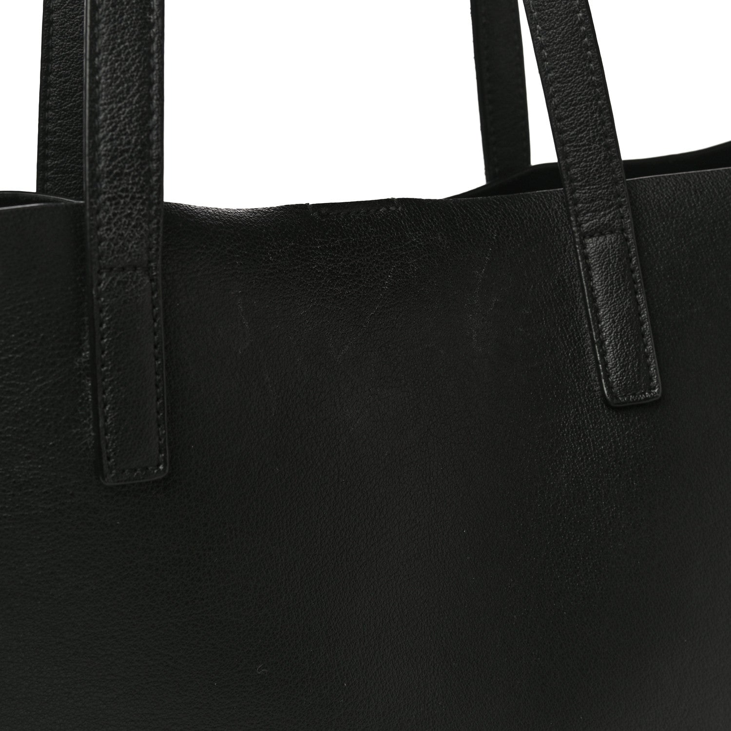 Saint Laurent Calfskin Large Shopping Tote Black 18 of 23