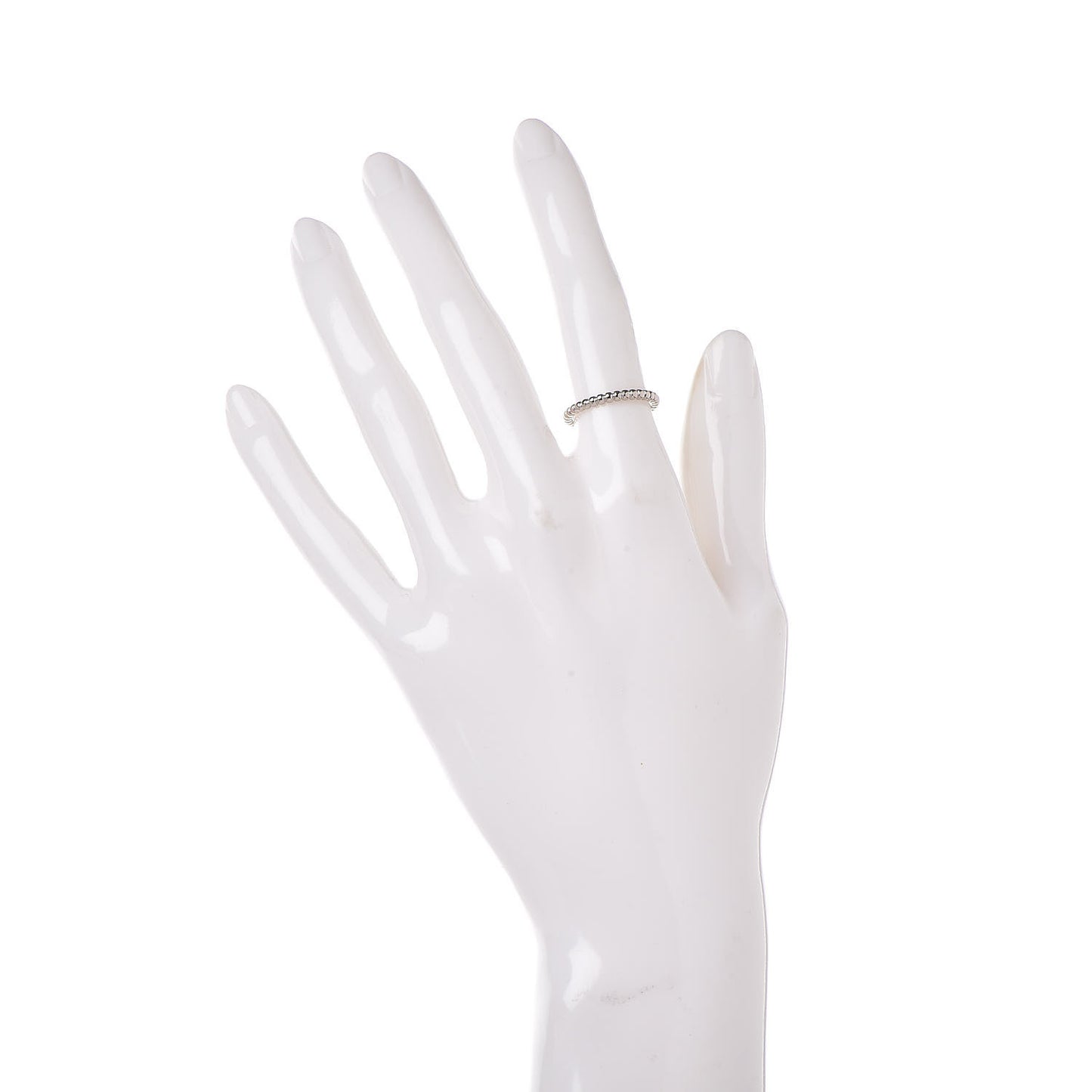 18K White Gold Small Perlee Ring 49 4.75