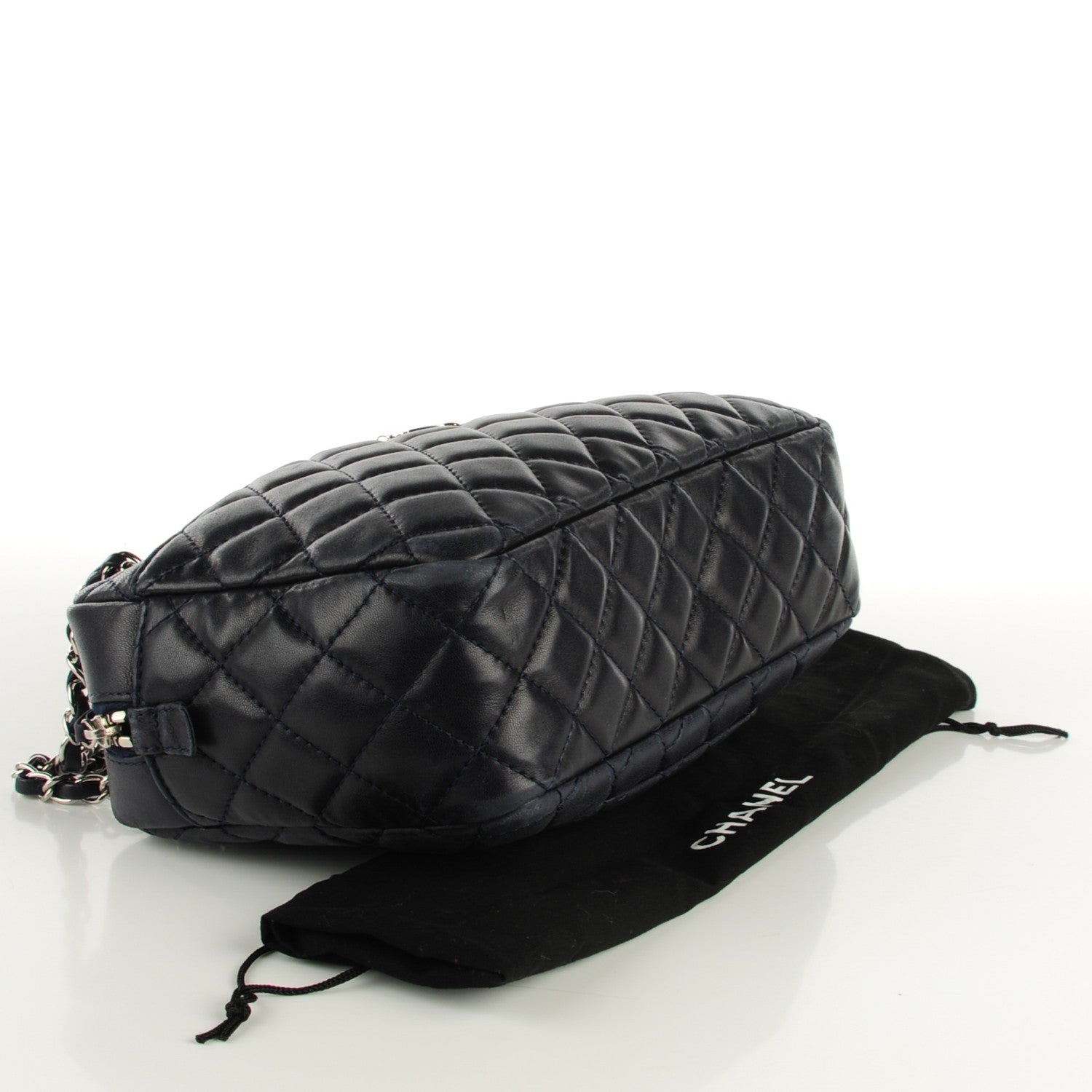 Chanel Lambskin Quilted Medium Camera Case Navy 4 of 7