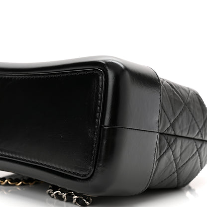 Chanel Aged Calfskin Quilted Small Gabrielle Backpack Black 10 of 10