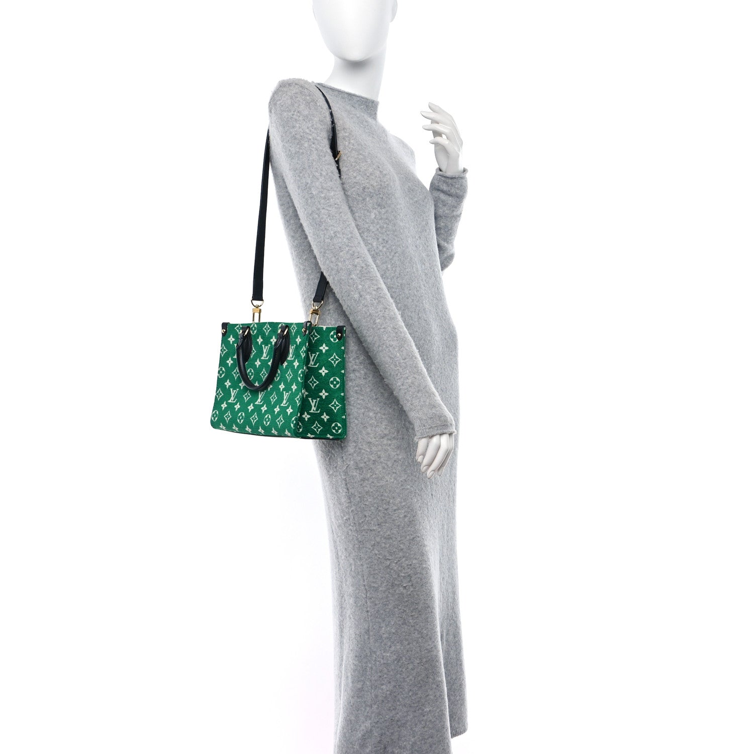 Louis Vuitton Jacquard Velvet Monogram Onthego PM Green 2 of 11