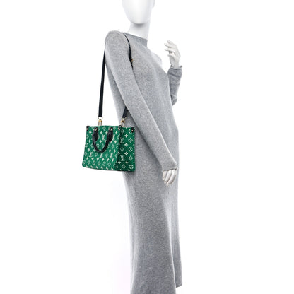 Louis Vuitton Jacquard Velvet Monogram Onthego PM Green 2 of 11