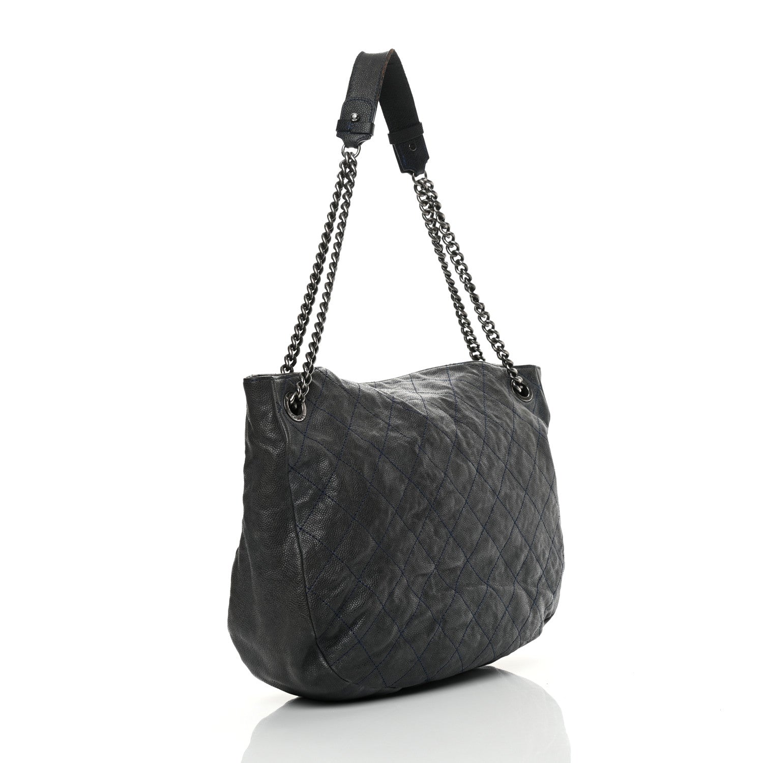 Chanel Caviar Quilted Simply CC Hobo Dark Blue 3 of 16