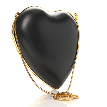Saint Laurent Smooth Calfskin Heart Monogram Love Box Crossbody Black 3 of 8