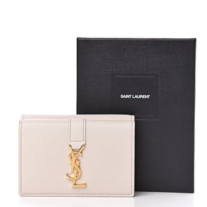 Saint Laurent Smooth Calfskin Monogram Tiny Line Wallet White 7 of 7