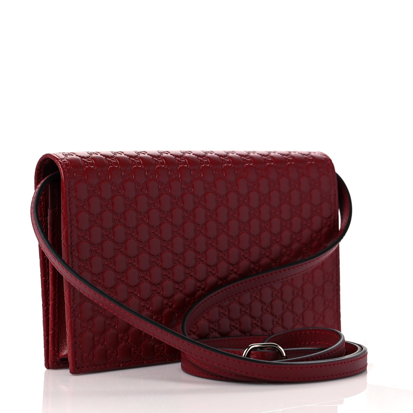 Microguccissima Crossbody Wallet Red