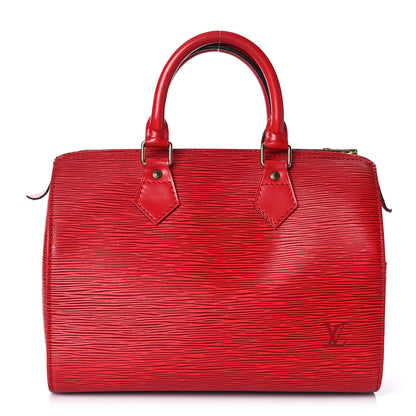 Louis Vuitton Epi Speedy 25 Castillan Red 1 of 15