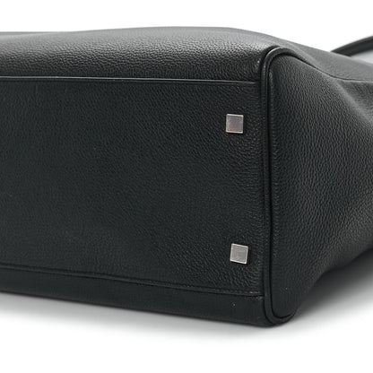 Saint Laurent Grained Calfskin Manhattan North South Shopper Tote Black 10 of 11