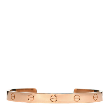 Cartier 18K Pink Gold LOVE Cuff Bracelet 18 1 of 5