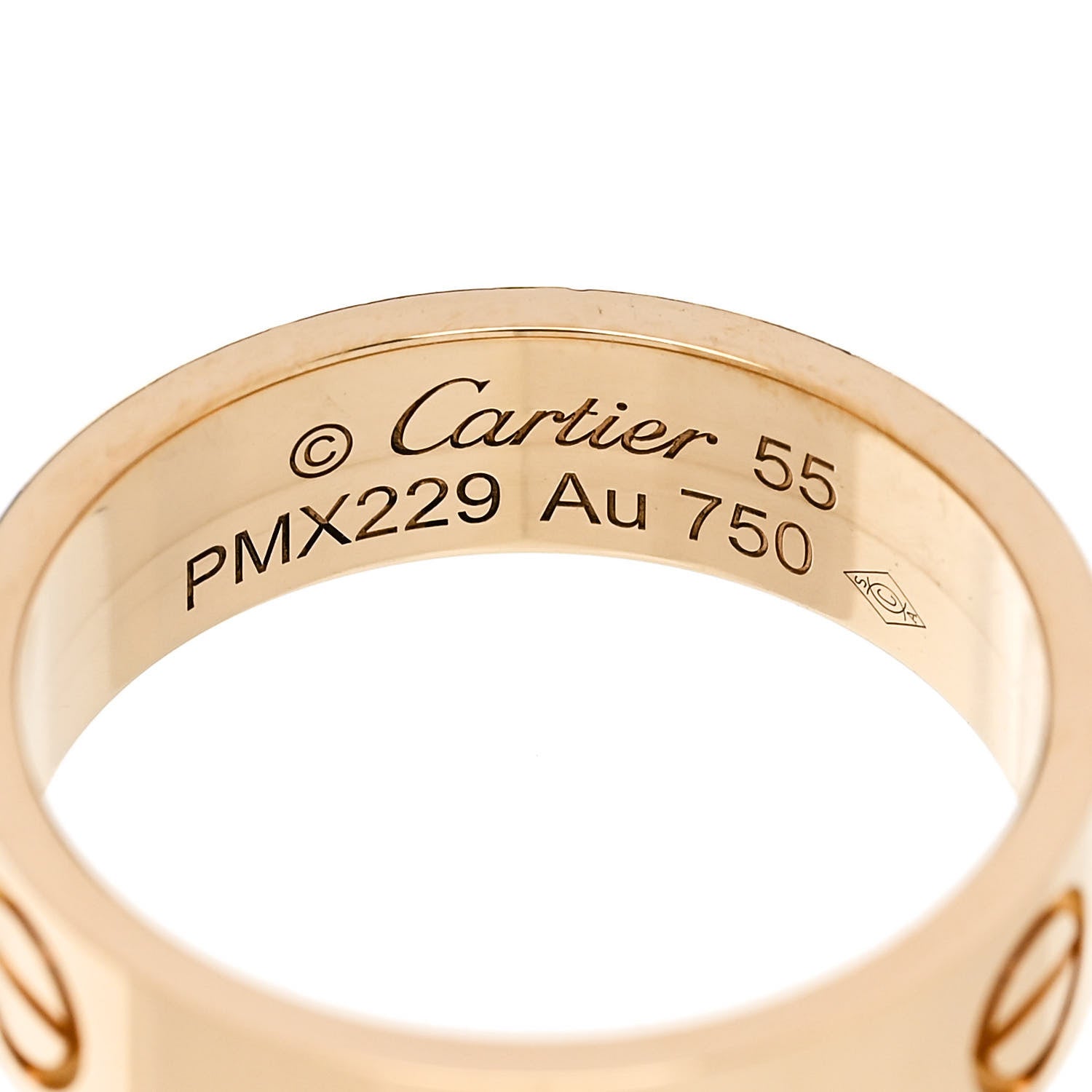 Cartier 18K Yellow Gold 5.5mm LOVE Ring 55 7.25 4 of 4