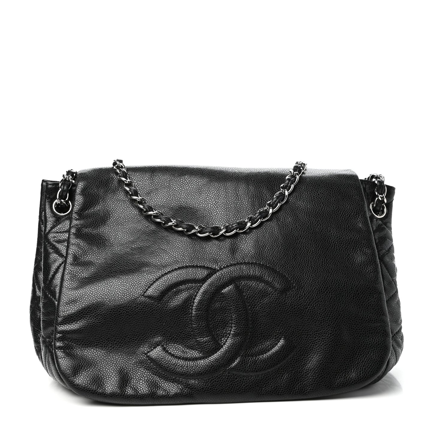Caviar Timeless CC Accordion Flap Black