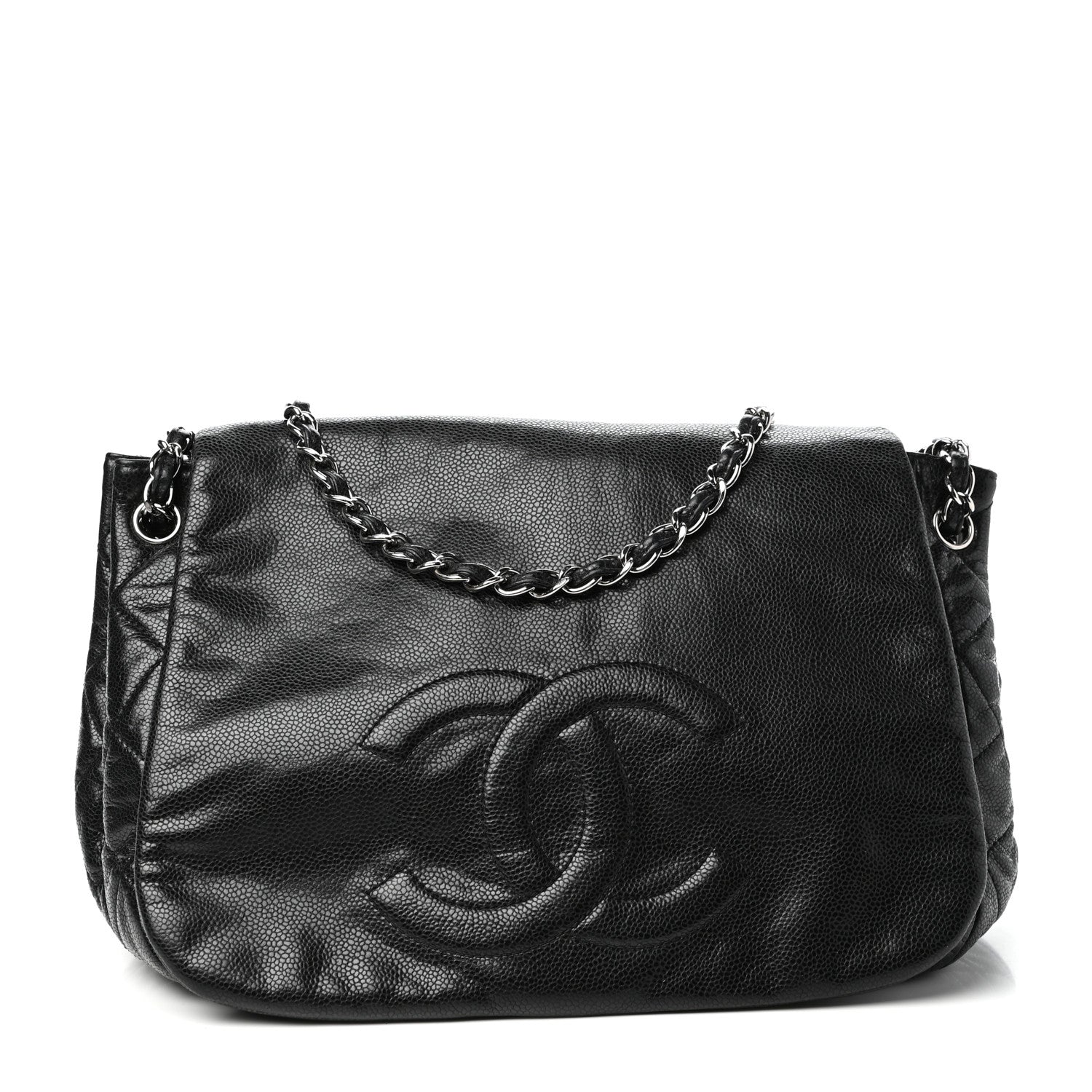 Chanel Caviar Timeless CC Accordion Flap Black 1 of 9
