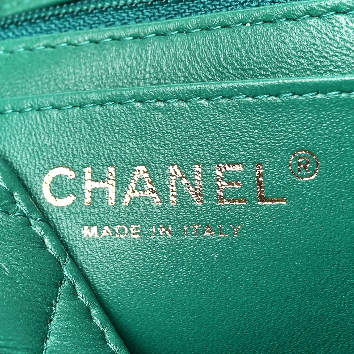 Chanel Lambskin Quilted Mini Square Flap Green 5 of 11
