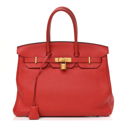 Hermes Togo Birkin 35 Rouge Casaque 1 of 12