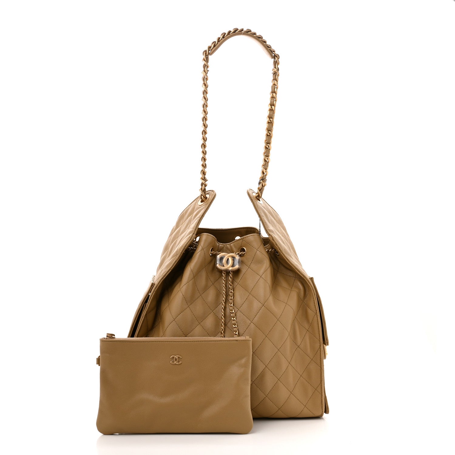 Chanel Caviar Quilted Medium Chanel 25 Handbag Dark Beige 3 of 12