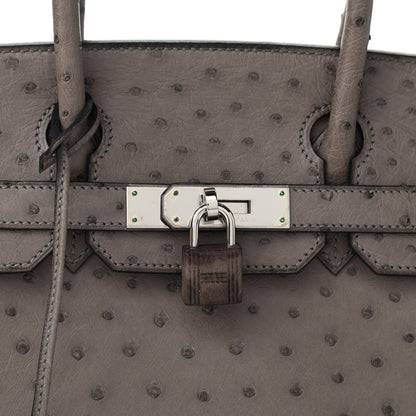 Hermes Ostrich Birkin 30 Gris Tourterelle 8 of 12