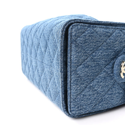 Chanel Denim Quilted Small Chanel 25 Handbag Blue 10 of 11