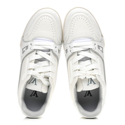 Louis Vuitton Grained Calfskin Womens LV Trainer Sneakers 37 White 2 of 10