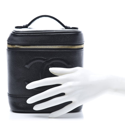 Chanel Caviar Cosmetic Vanity Bag Black 2 of 10