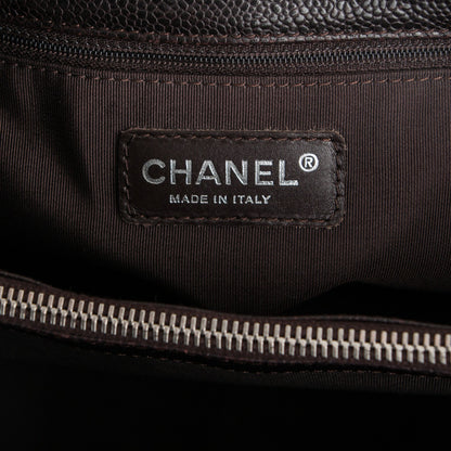 Chanel Caviar Quilted Grand Shopping Tote GST Dark Brown 6 of 7