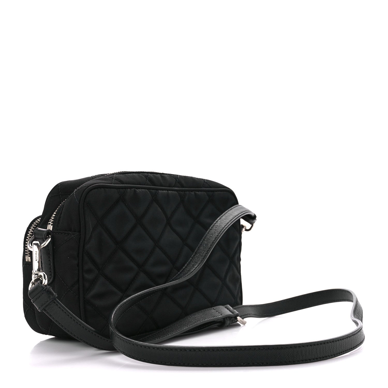 Prada Nylon Tessuto Impuntu Quilted Camera Bag Black 3 of 11