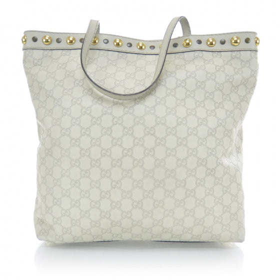 Guccissima Babouska Vertical Tote White
