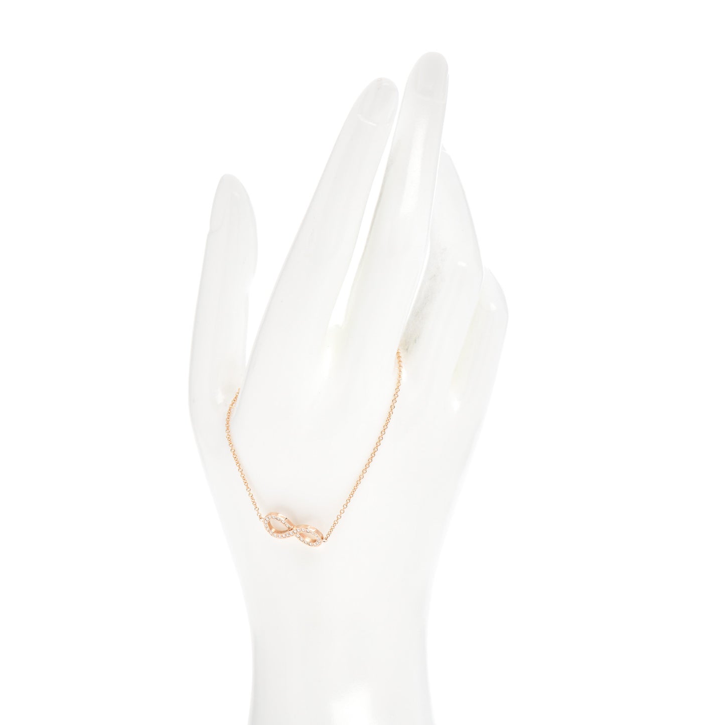 18K Rose Gold Diamond Infinity Bracelet