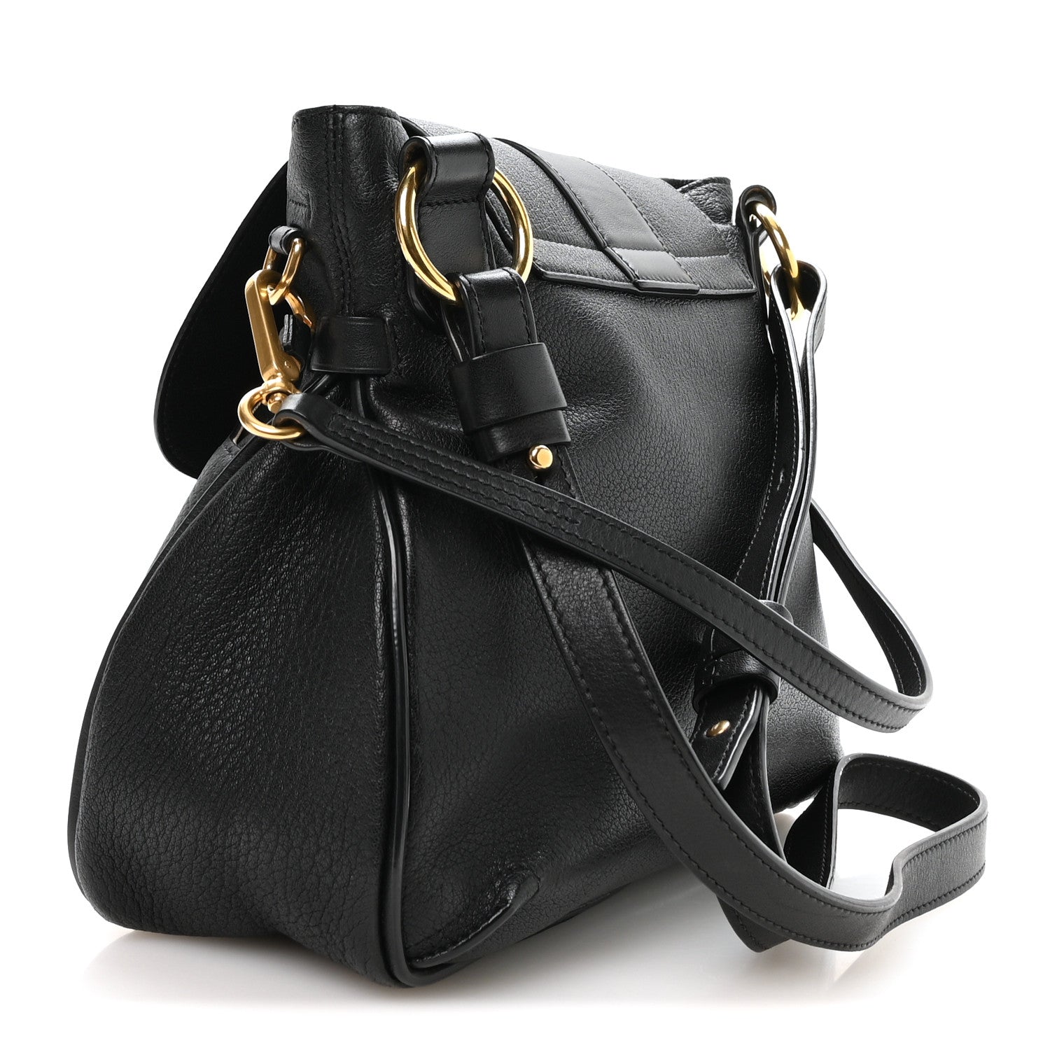 Chloe Grained Lambskin Calfskin Small Lexa Shoulder Bag Black 3 of 10