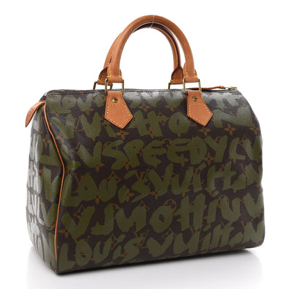 Louis Vuitton Monogram Graffiti Speedy 30 Kaki 3 of 9