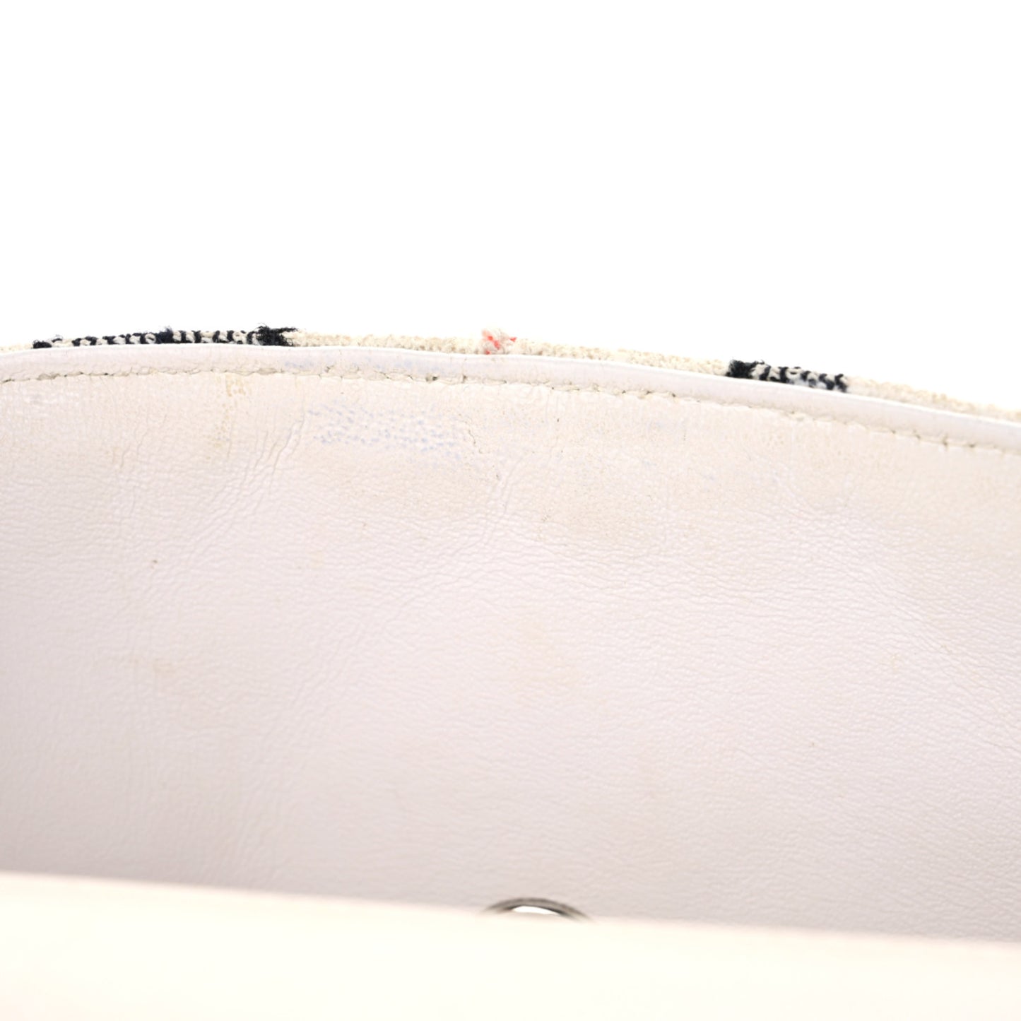 Tweed Quilted Mini Rectangular Flap Black White Pink