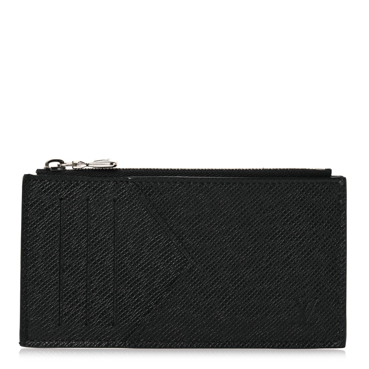 Louis Vuitton Taiga Coin Card Holder Black 1 of 9